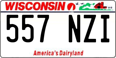 WI license plate 557NZI