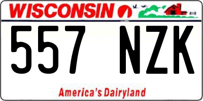 WI license plate 557NZK