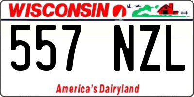 WI license plate 557NZL