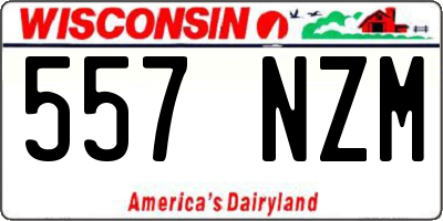 WI license plate 557NZM