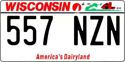 WI license plate 557NZN