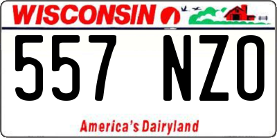 WI license plate 557NZO