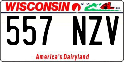 WI license plate 557NZV