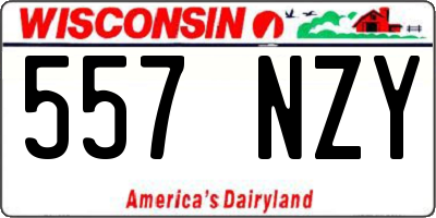 WI license plate 557NZY