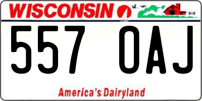 WI license plate 557OAJ