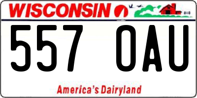 WI license plate 557OAU