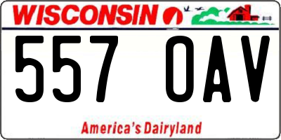 WI license plate 557OAV