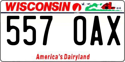 WI license plate 557OAX