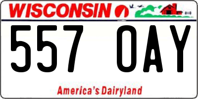 WI license plate 557OAY