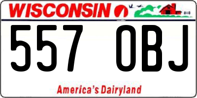 WI license plate 557OBJ