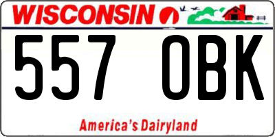 WI license plate 557OBK