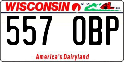 WI license plate 557OBP