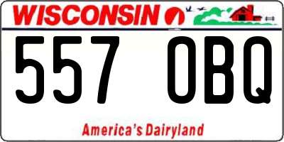 WI license plate 557OBQ