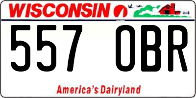 WI license plate 557OBR