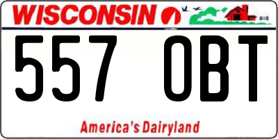 WI license plate 557OBT