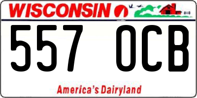 WI license plate 557OCB