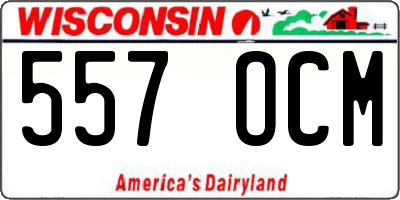 WI license plate 557OCM