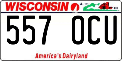 WI license plate 557OCU