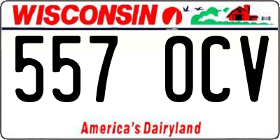 WI license plate 557OCV