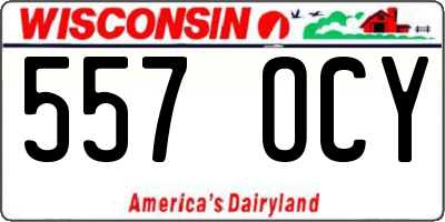 WI license plate 557OCY
