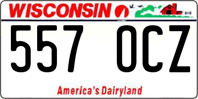WI license plate 557OCZ