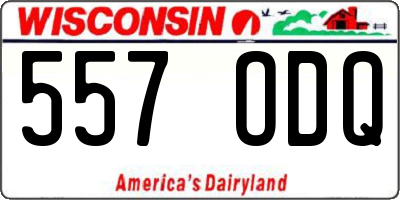 WI license plate 557ODQ