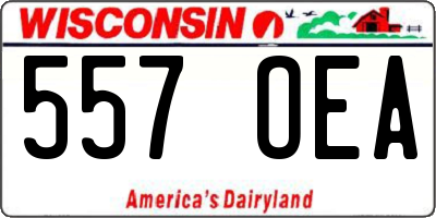 WI license plate 557OEA
