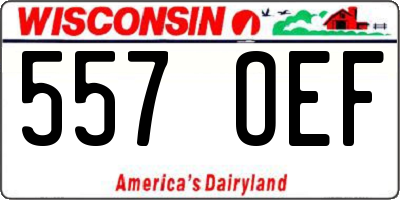 WI license plate 557OEF