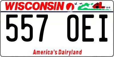 WI license plate 557OEI