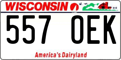 WI license plate 557OEK