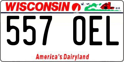 WI license plate 557OEL