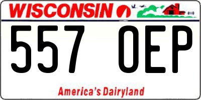 WI license plate 557OEP