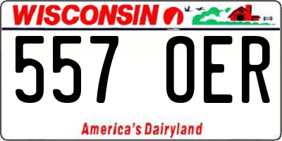 WI license plate 557OER