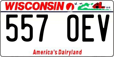 WI license plate 557OEV