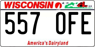 WI license plate 557OFE