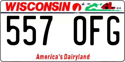 WI license plate 557OFG