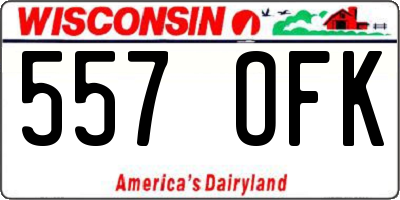 WI license plate 557OFK