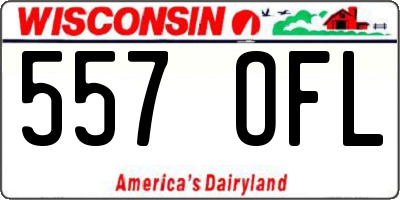 WI license plate 557OFL