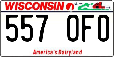 WI license plate 557OFO