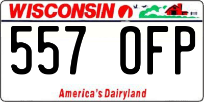 WI license plate 557OFP