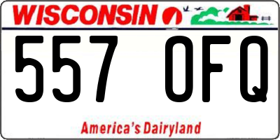 WI license plate 557OFQ