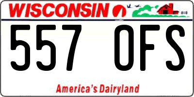 WI license plate 557OFS