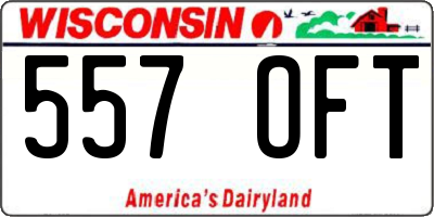 WI license plate 557OFT