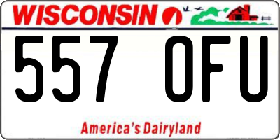 WI license plate 557OFU
