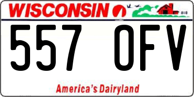WI license plate 557OFV