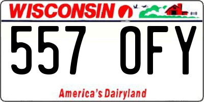 WI license plate 557OFY