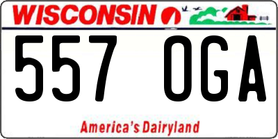 WI license plate 557OGA