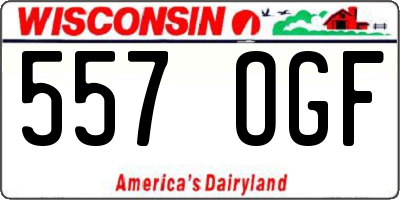 WI license plate 557OGF