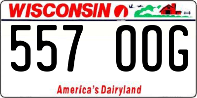 WI license plate 557OOG