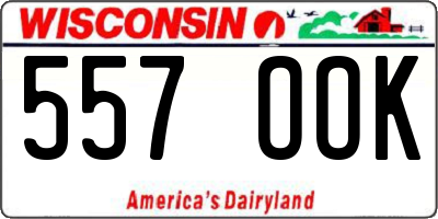 WI license plate 557OOK